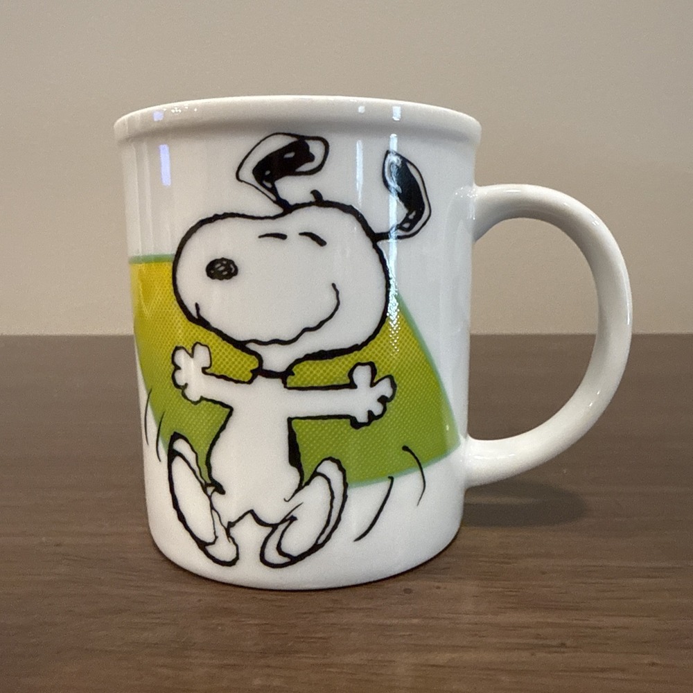 Vintage Peanuts Snoopy To Live Is To Dance Dance Is To Live Ceramic 8 oz. Mug